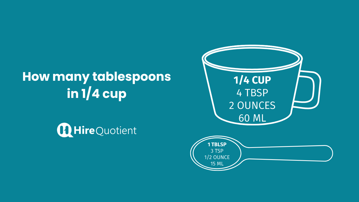 How many tablespoons in 1/4 cup | HireQuotient