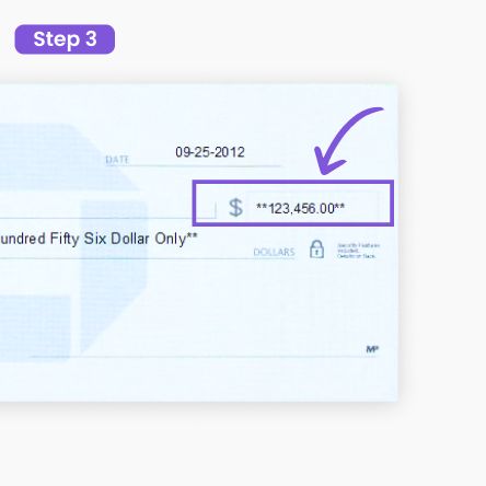 How to write a check: Step 3