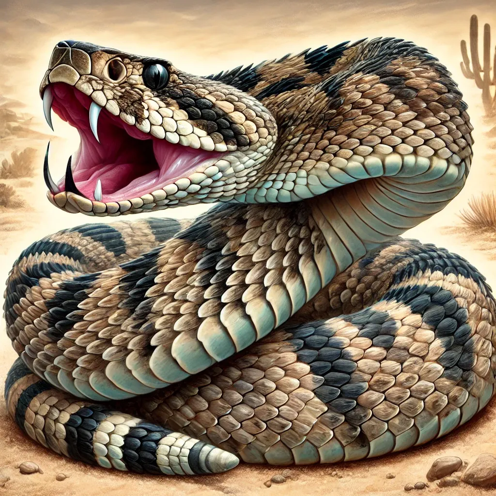 secondary consumer - A rattlesnake coiled