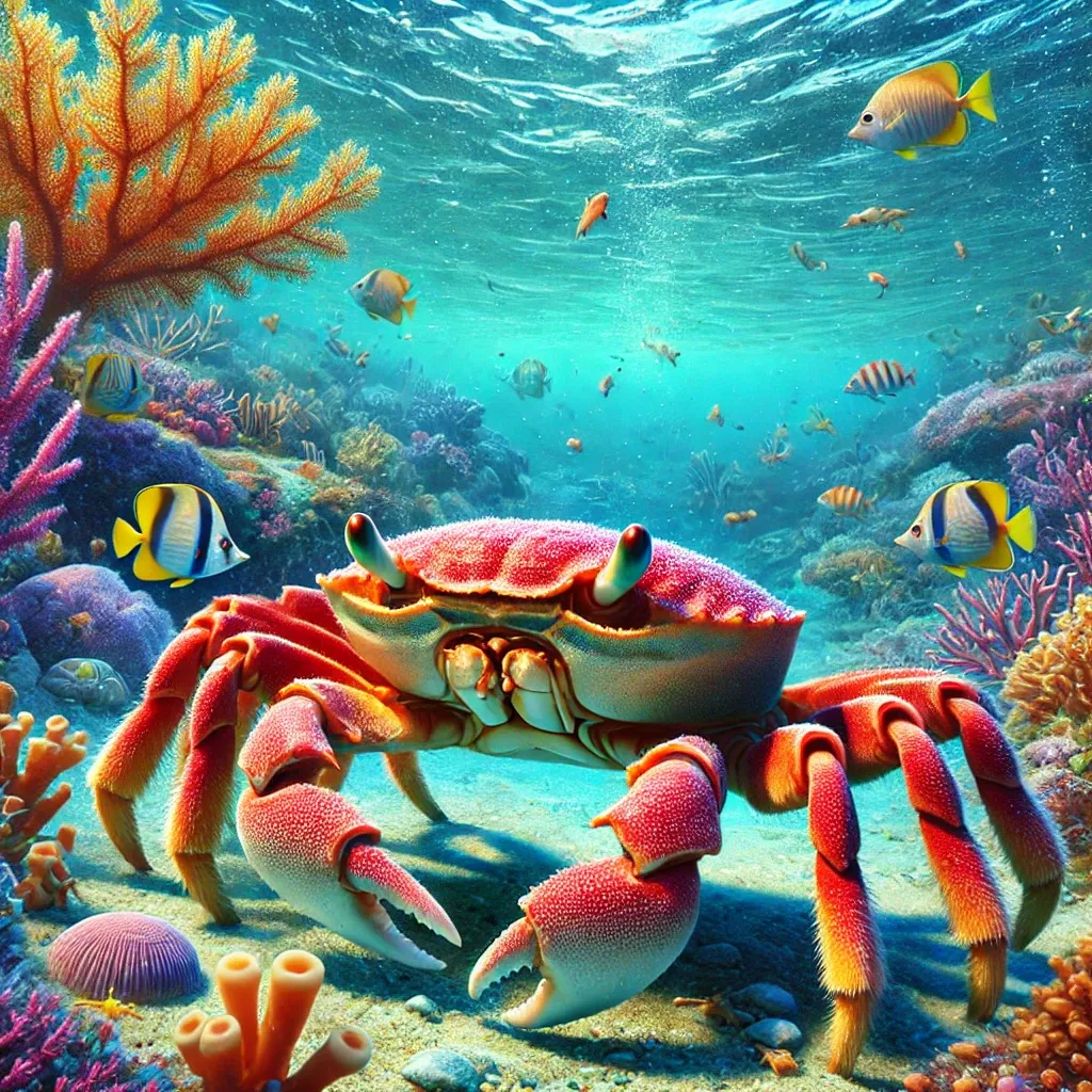 secondary consumer - crab on the ocean floor